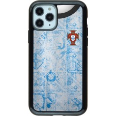 iPhone 11 Pro Case Hülle - Hybrid Armor schwarz Portugal Away personalisierbares Fussballtrikot