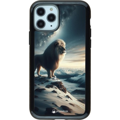 iPhone 11 Pro Case Hülle - Hybrid Armor schwarz Der weisse Loewe