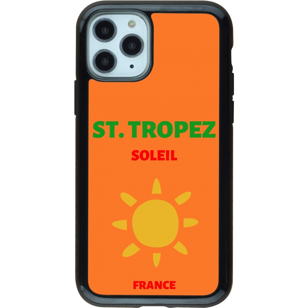 iPhone 11 Pro Case Hülle - Hybrid Armor schwarz Pop Summer Destination St-Tropez