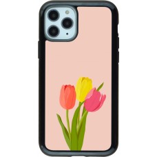 iPhone 11 Pro Case Hülle - Hybrid Armor schwarz Spring 23 tulip trio