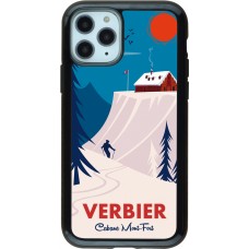 iPhone 11 Pro Case Hülle - Hybrid Armor schwarz Verbier Cabane Mont-Fort