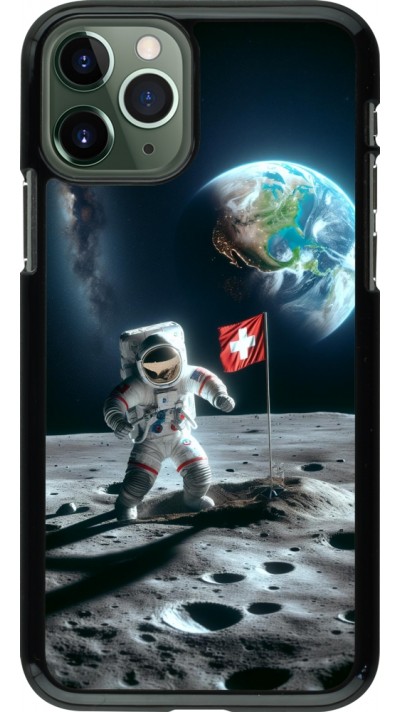 iPhone 11 Pro Case Hülle - Astro Schweiz auf dem Mond