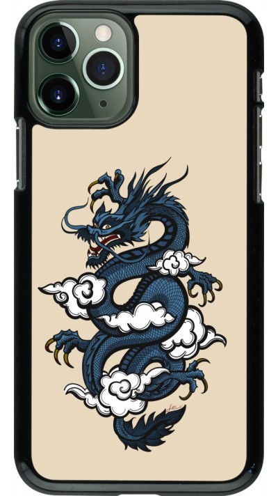 iPhone 11 Pro Case Hülle - Blue Dragon Tattoo