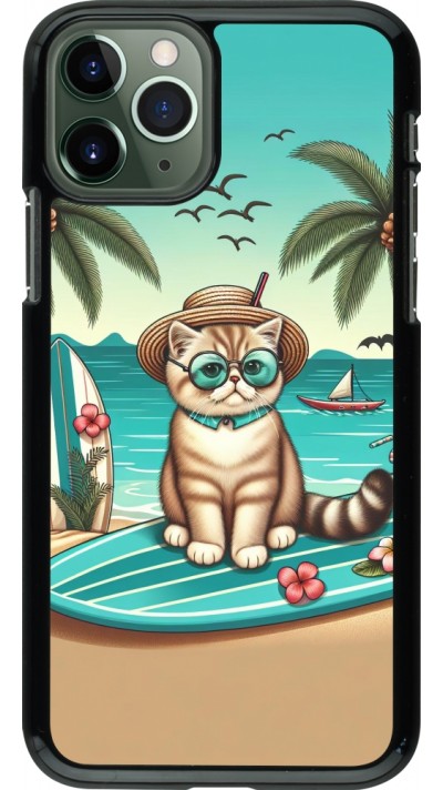 Coque iPhone 11 Pro - Chat Surf Style