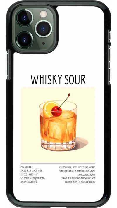 iPhone 11 Pro Case Hülle - Cocktail Rezept Whisky Sour