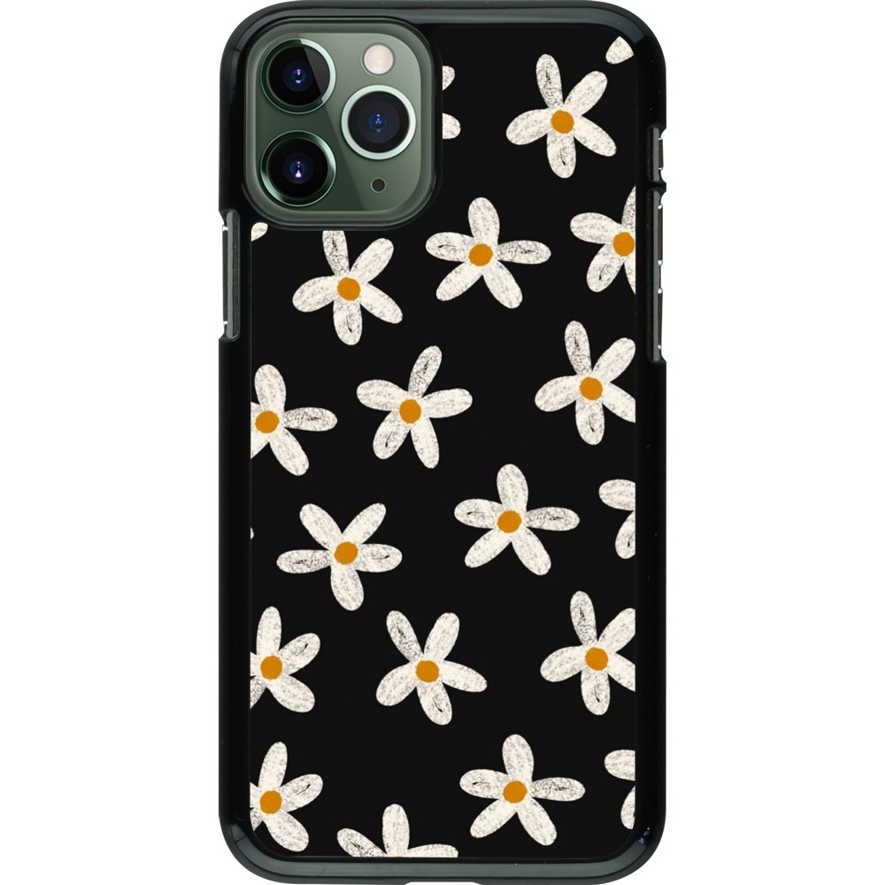 iPhone 11 Pro Case Hülle - Easter 2024 white on black flower