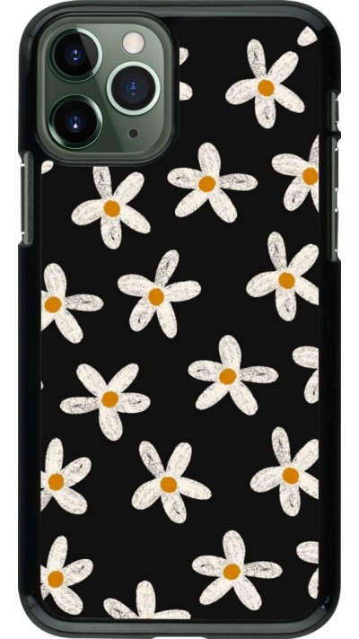 Coque iPhone 11 Pro - Easter 2024 white on black flower