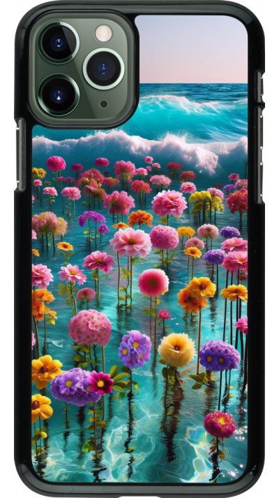 Coque iPhone 11 Pro - Flower sea waves