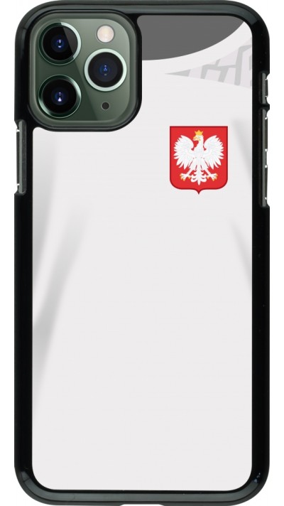 Coque iPhone 11 Pro - Maillot de football Pologne 2022 personnalisable
