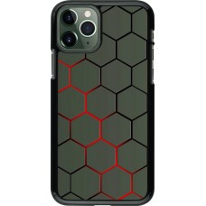 Coque iPhone 11 Pro - Geometric Line red