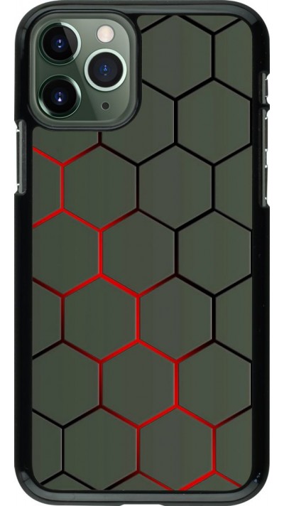Coque iPhone 11 Pro - Geometric Line red