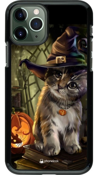 Hülle iPhone 11 Pro - Halloween 21 Witch cat