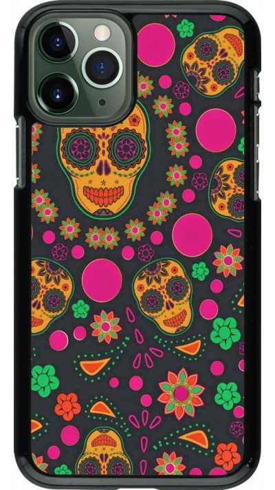 iPhone 11 Pro Case Hülle - Halloween 22 colorful mexican skulls
