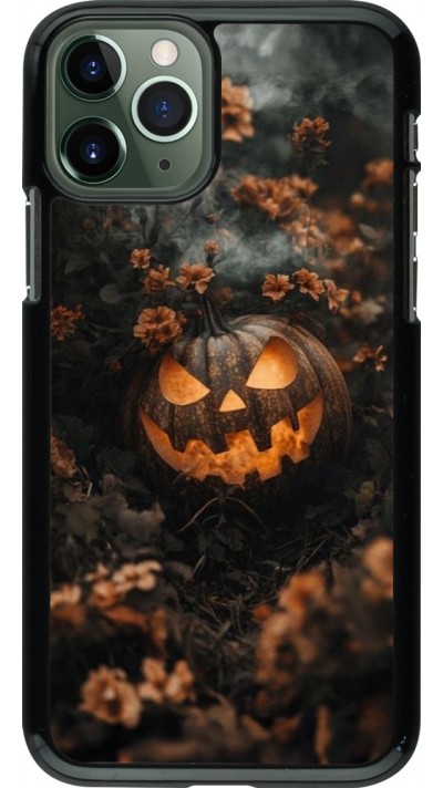 iPhone 11 Pro Case Hülle - Halloween 2025 Pumpkin with flowers