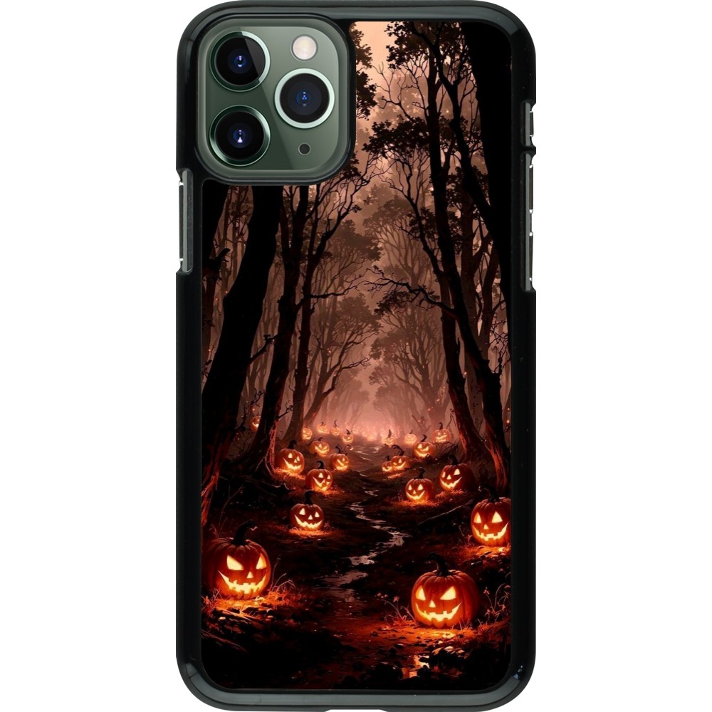 iPhone 11 Pro Case Hülle - Halloween 2025 Road of Terrifying Pumpkins