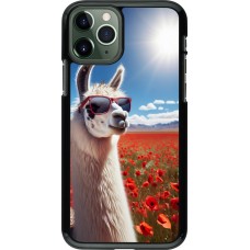 iPhone 11 Pro Case Hülle - Lama Chic in Mohnblume