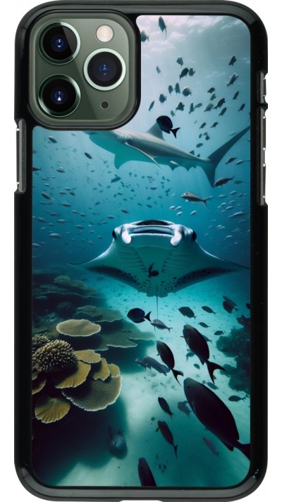 Coque iPhone 11 Pro - Manta Lagon Nettoyage