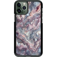 iPhone 11 Pro Case Hülle - Violetter silberner Marmor