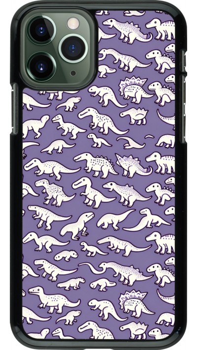 Coque iPhone 11 Pro - Mini dino pattern violet
