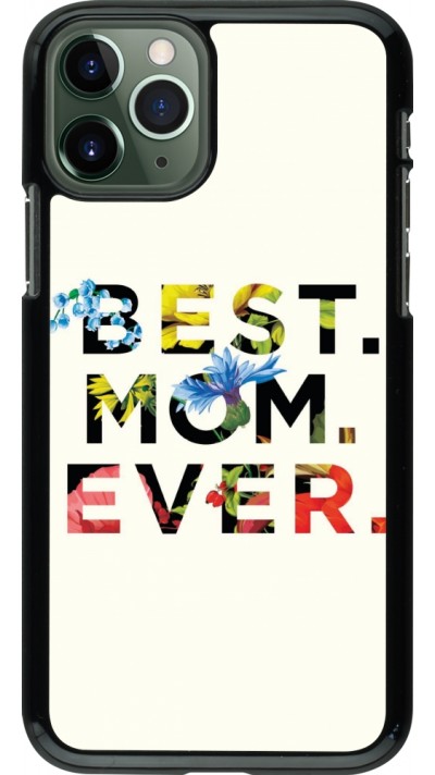 Coque iPhone 11 Pro - Mom 2023 best Mom ever flowers