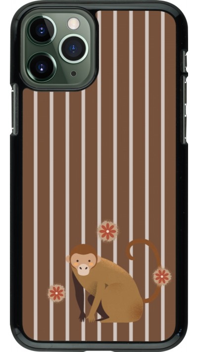 Coque iPhone 11 Pro - Monkey with stripes