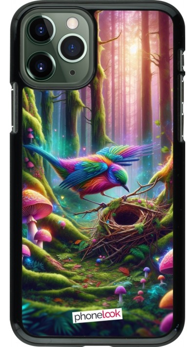 Coque iPhone 11 Pro - Oiseau Nid Forêt