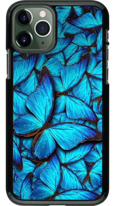 Coque iPhone 11 Pro - Papillon - Bleu