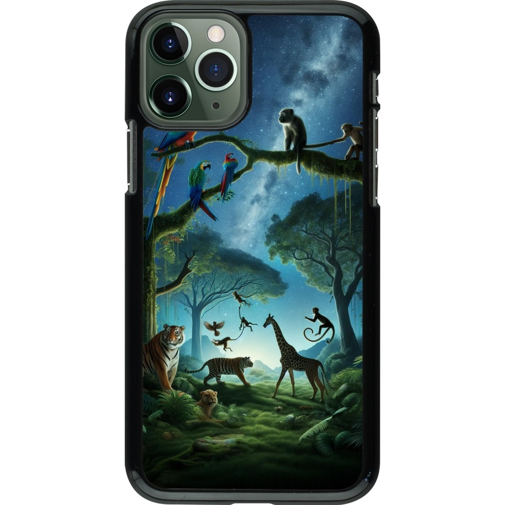 Coque iPhone 11 Pro - Paradis des animaux exotiques