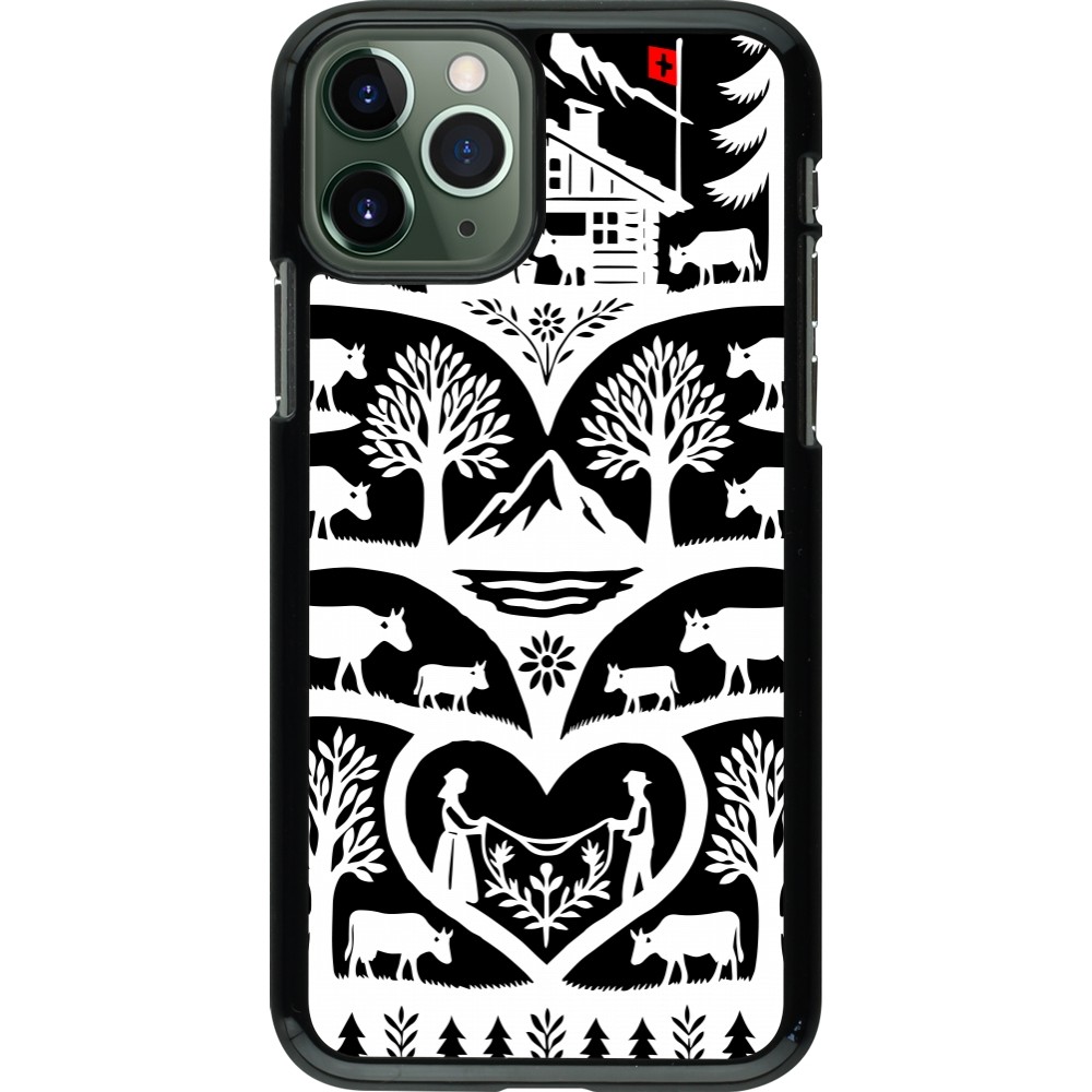 Coque iPhone 11 Pro - Poya Suisse 2 noir