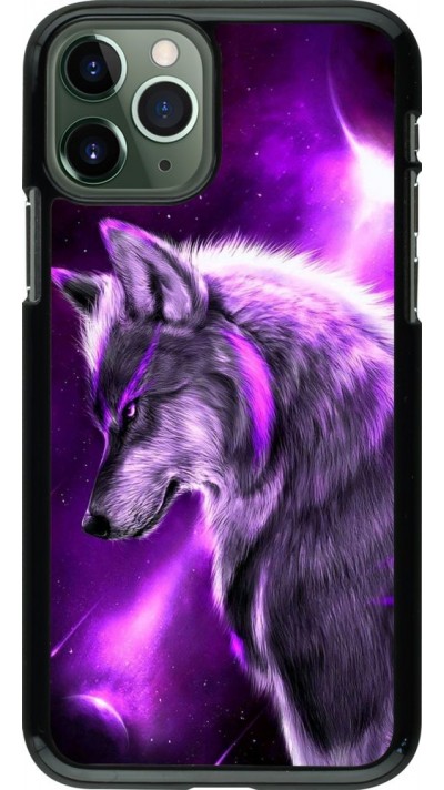 Coque iPhone 11 Pro - Purple Sky Wolf