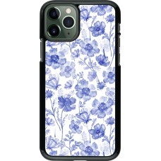 iPhone 11 Pro Case Hülle - Spring 23 watercolor blue flowers