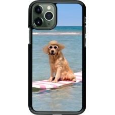 Coque iPhone 11 Pro - Summer Dog on Paddle