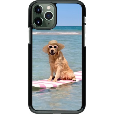 Coque iPhone 11 Pro - Summer Dog on Paddle