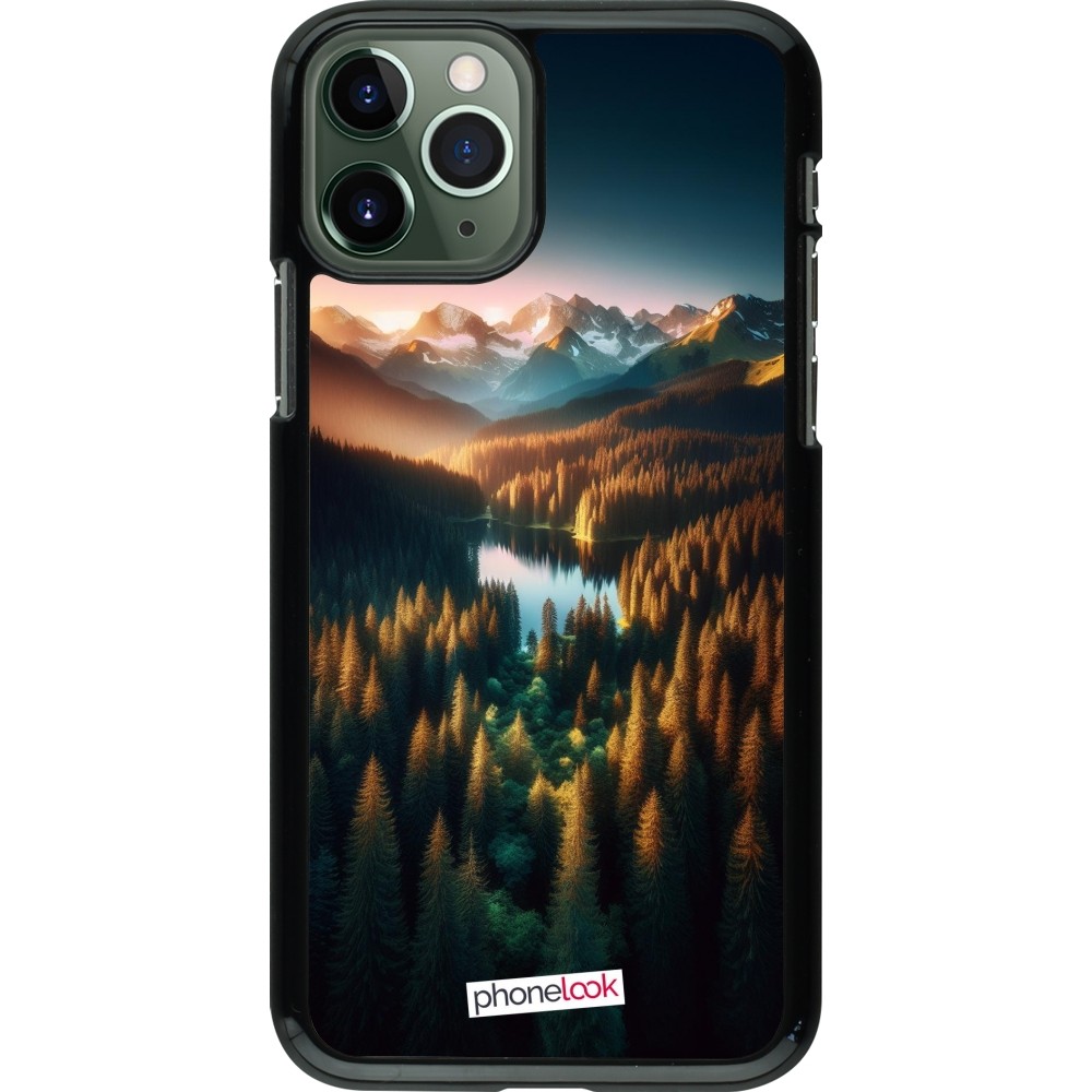 iPhone 11 Pro Case Hülle - Sonnenuntergang Waldsee