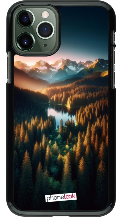 Coque iPhone 11 Pro - Sunset Forest Lake