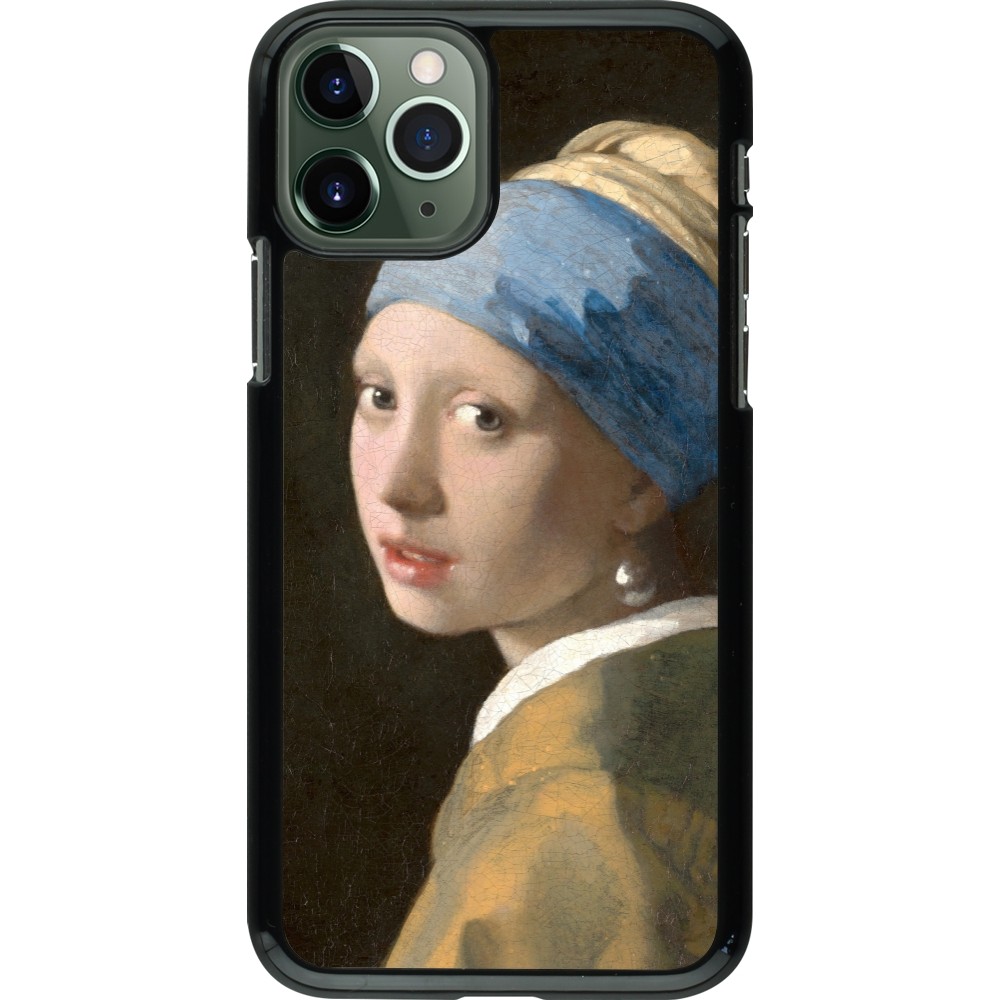 Coque iPhone 11 Pro - Tableau art - La Jeune fille à la perle - Johannes Vermeer