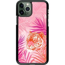 iPhone 11 Pro Case Hülle - Tiger Palmen rosa
