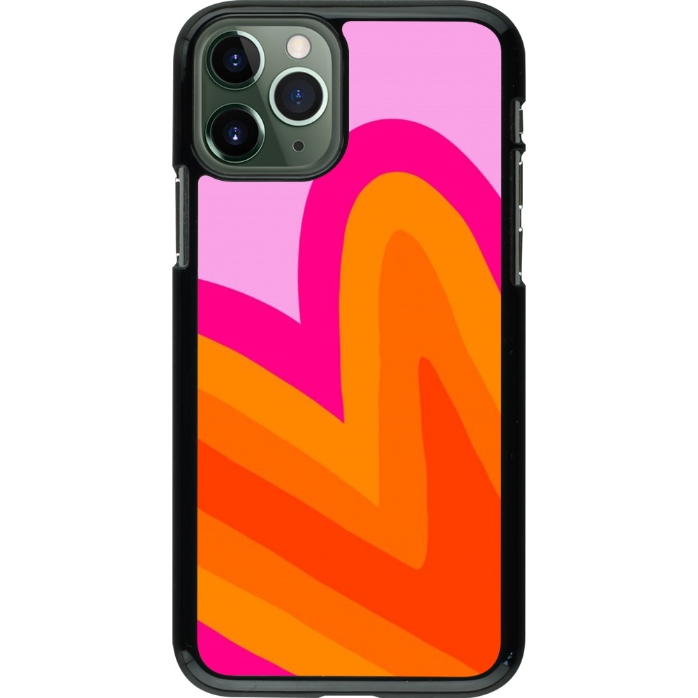 Coque iPhone 11 Pro - Valentine 2024 heart gradient