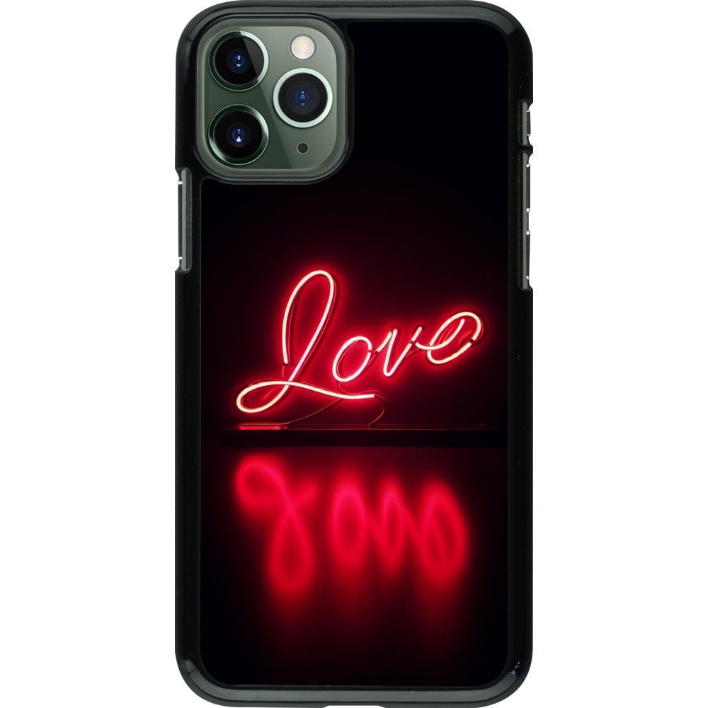 iPhone 11 Pro Case Hülle - Valentine 2025 Neon Liebe