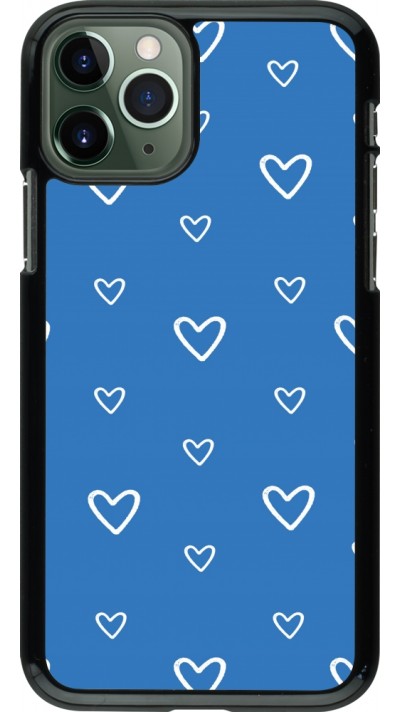 Coque iPhone 11 Pro - Valentine 2023 blue hearts