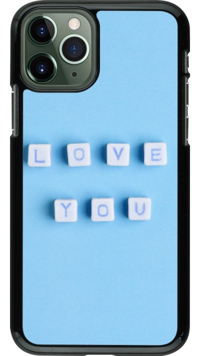 Coque iPhone 11 Pro - Valentine 2023 blue love you
