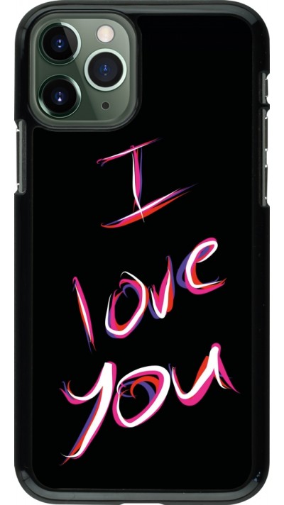 Coque iPhone 11 Pro - Valentine 2023 colorful I love you