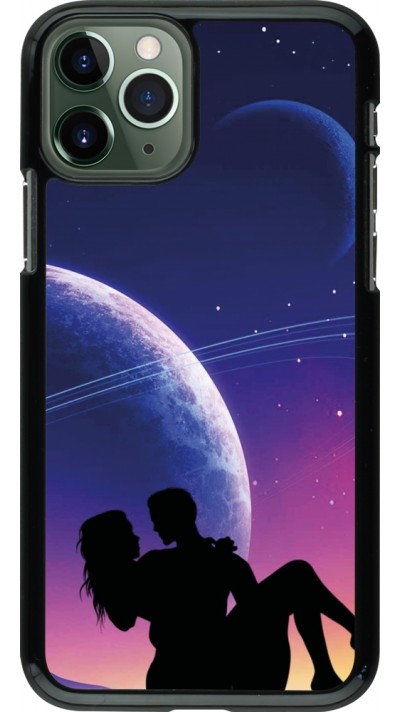 Coque iPhone 11 Pro - Valentine 2023 couple love to the moon