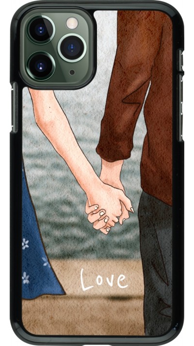 Coque iPhone 11 Pro - Valentine 2023 lovers holding hands