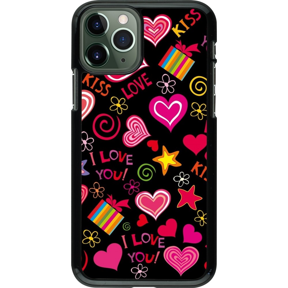 iPhone 11 Pro Case Hülle - Valentine 2023 love symbols