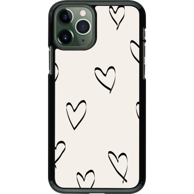 iPhone 11 Pro Case Hülle - Valentine 2023 minimalist hearts