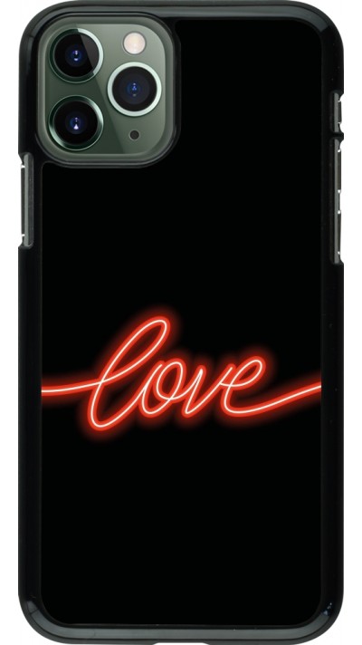 Coque iPhone 11 Pro - Valentine 2023 neon love