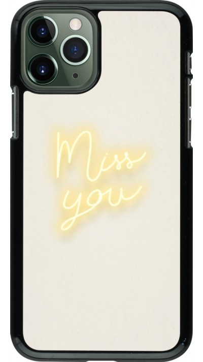 Coque iPhone 11 Pro - Valentine 2023 neon miss you