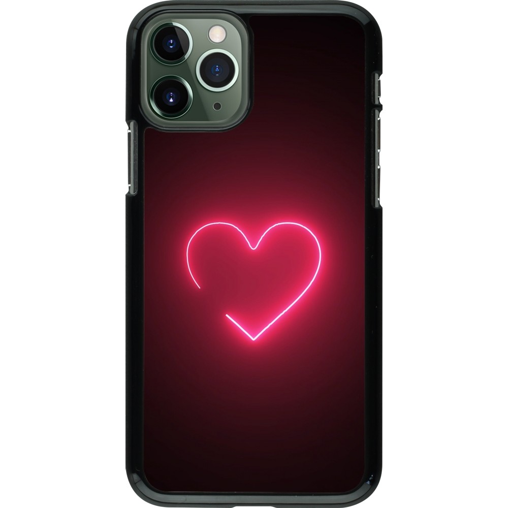 iPhone 11 Pro Case Hülle - Valentine 2023 single neon heart