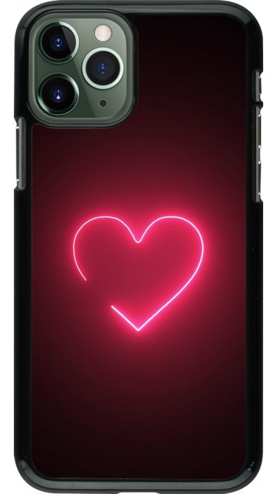 Coque iPhone 11 Pro - Valentine 2023 single neon heart